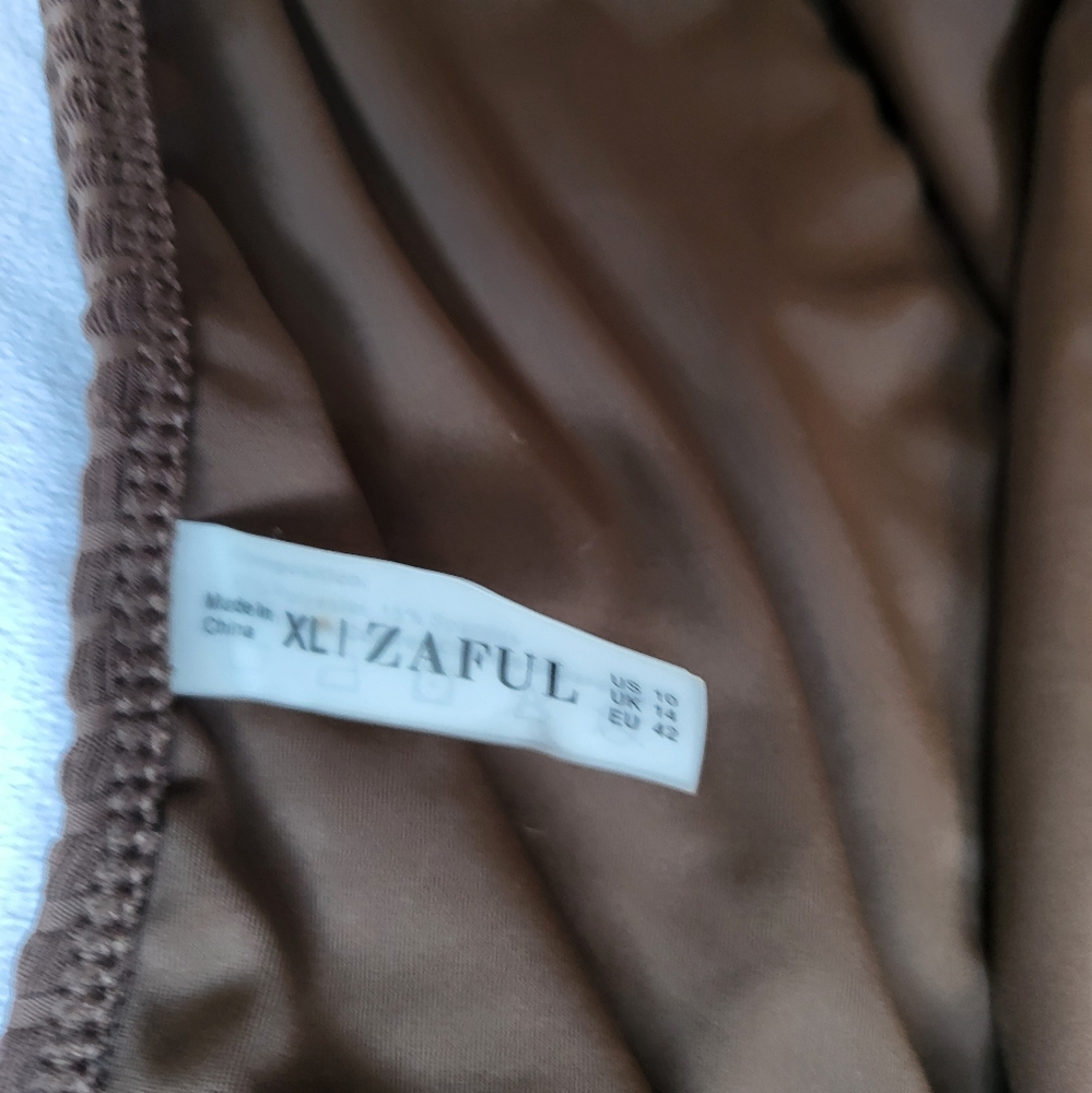 Zaful One Piece Swimsuit Size XL (10) Mocha Brown - Picture 2 of 8